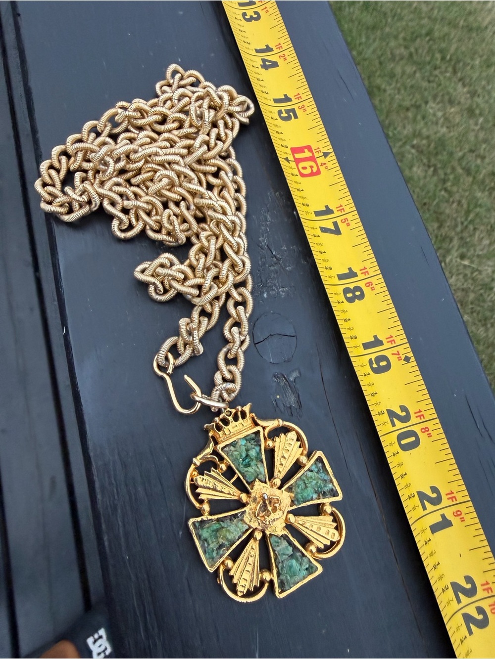 Gold-Tone Maltese Cross Necklace